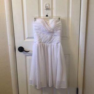 White strapless dress